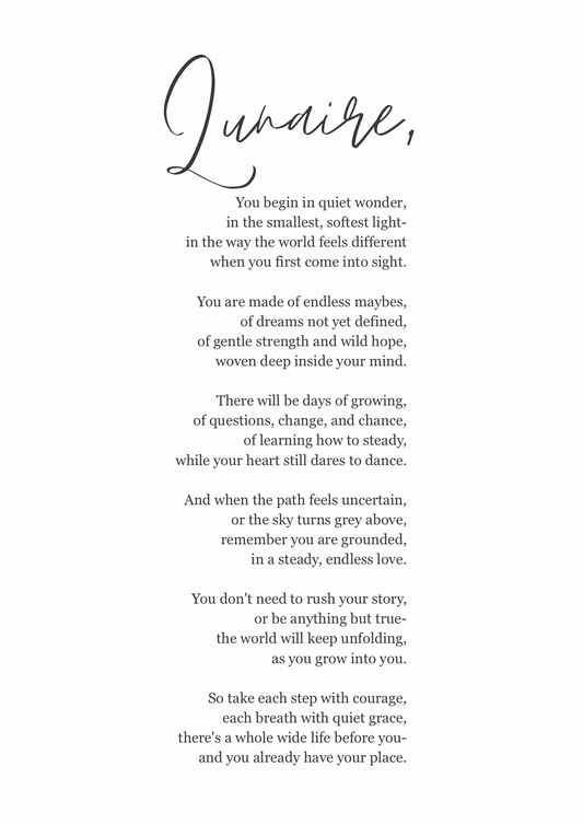 The Lunaire- Personalised Poem