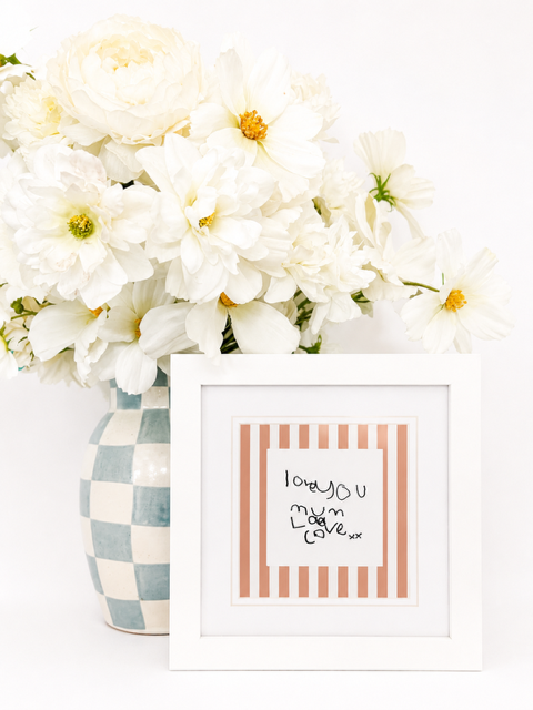 Teddy Stripe- Handwriting Print