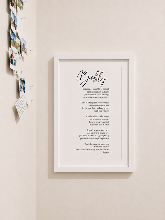The Bobby- Personalised Poem