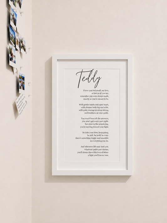 The Teddy- Personalised Poem