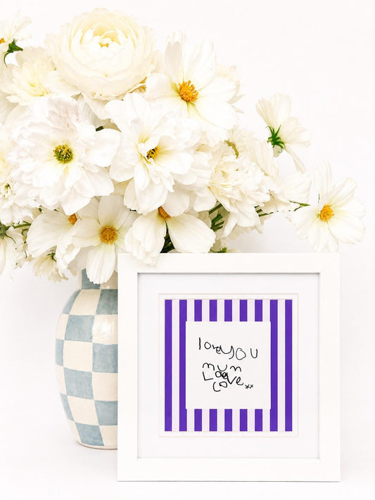 Teddy Stripe- Handwriting Print