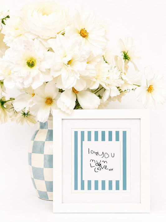 Teddy Stripe- Handwriting Print