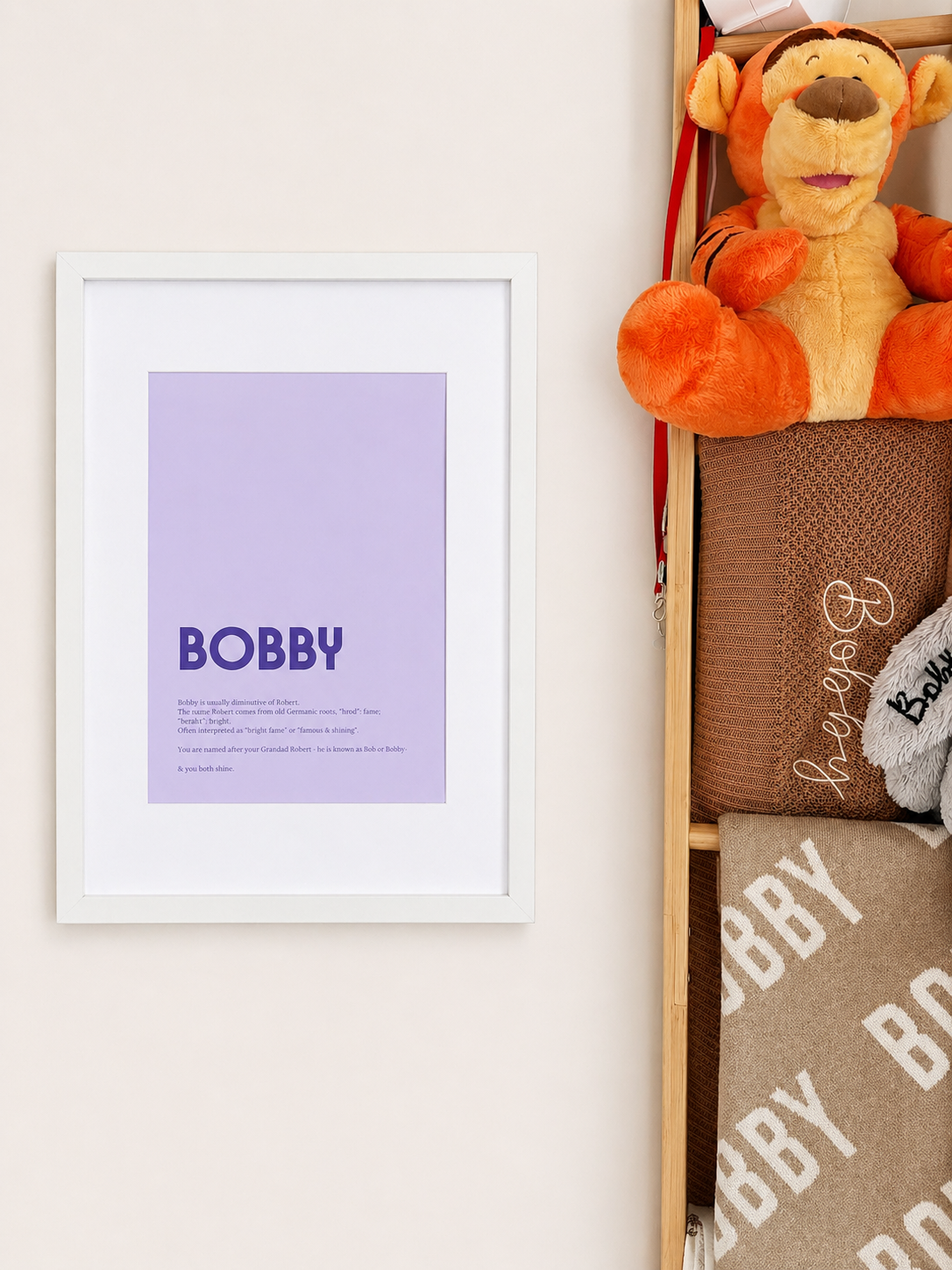 Lilac Bloom- Name Meaning Print