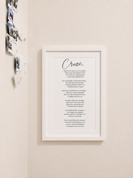 The Cruze- Personalised Poem