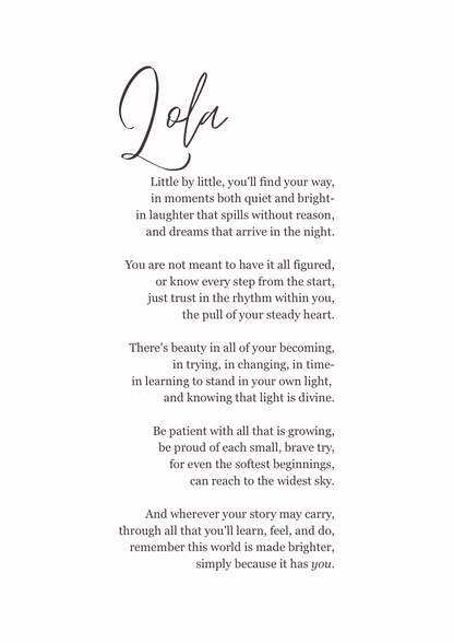 The Lola- Personalised Poem
