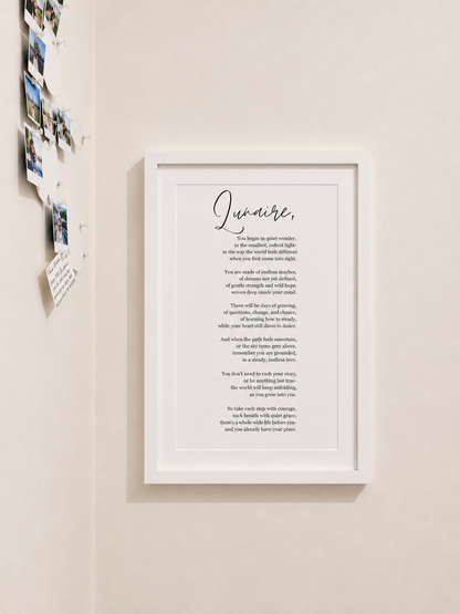 The Lunaire- Personalised Poem