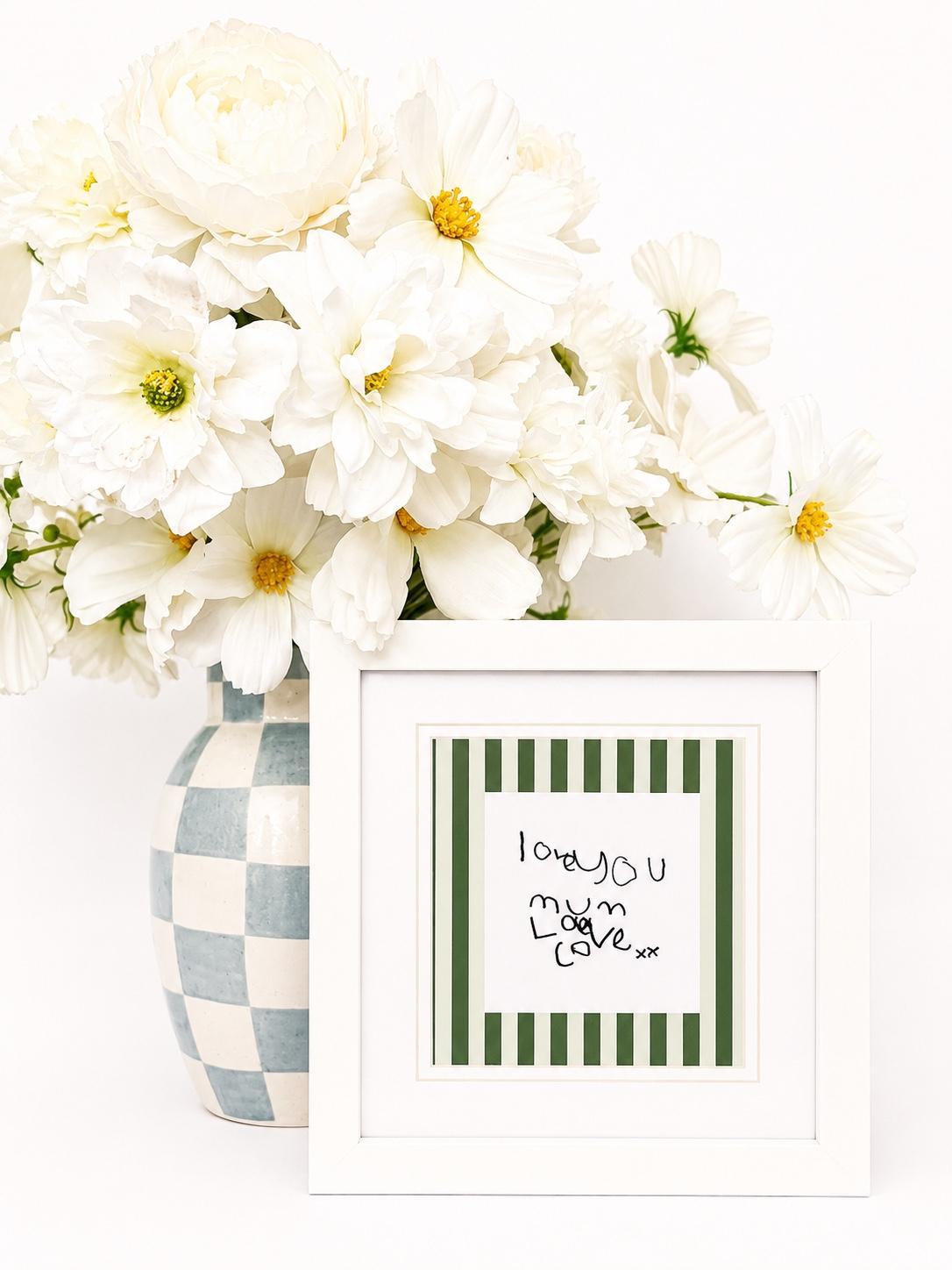 Teddy Stripe- Handwriting Print