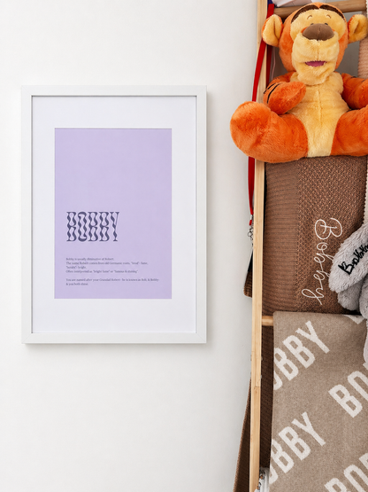 Lilac Bloom- Name Meaning Print