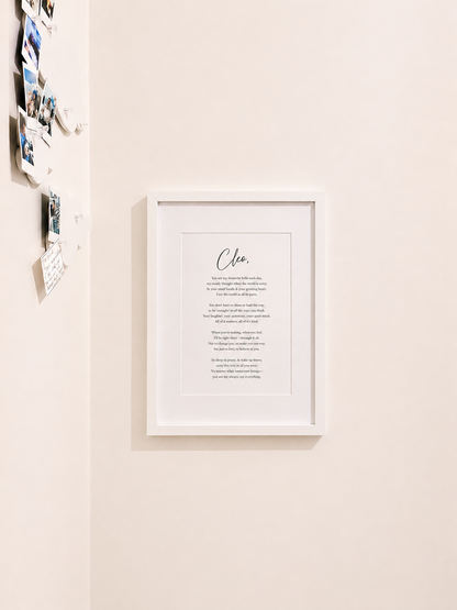 The Cleo- Personalised Poem