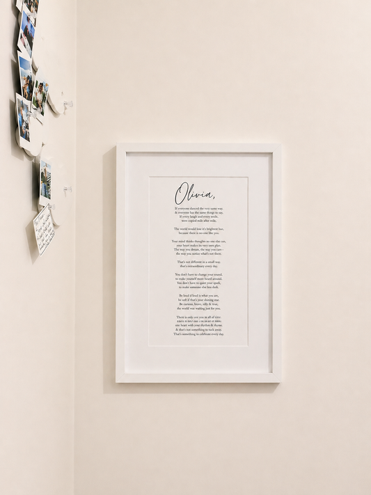 The Olivia- Personalised Poem